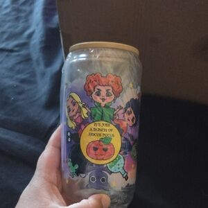 Colorful Hocus Pocus Themed Glass